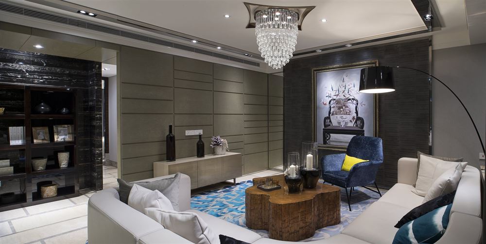 珠海装修公司现代轻奢风格室内装修效果图-珠海怡翠玫瑰园160平方米