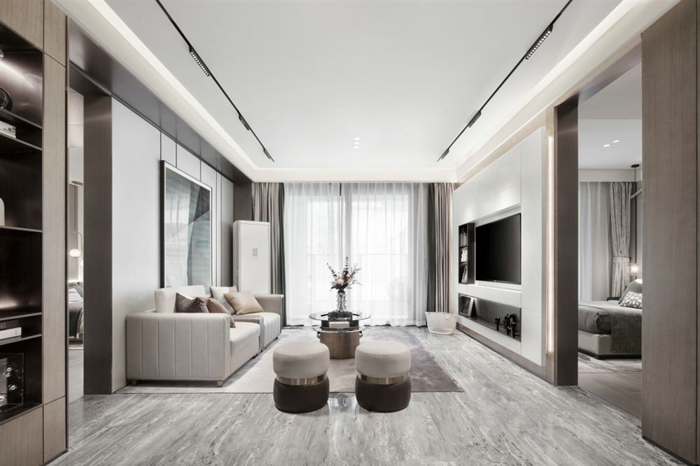 珠海室内装修国华新都110平方米三居-现代简约风格室内设计家装案例