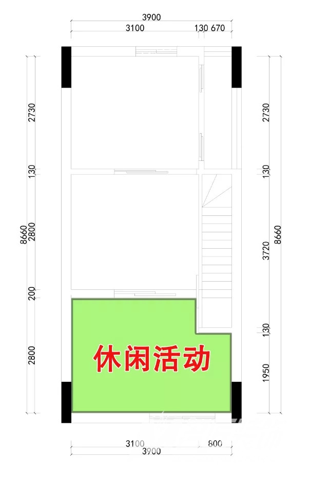 日式风格装修-休闲空间平面图